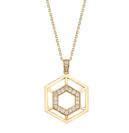 Hex Truss Pendant & Chain