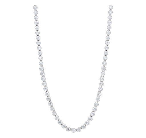 DIAMOND BEZEL TENNIS NECKLACE