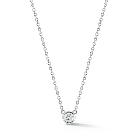 [DNCK.00075292] SINGLE POLISHED BEZEL DIAMONDS BY THE YARD NECKLACE