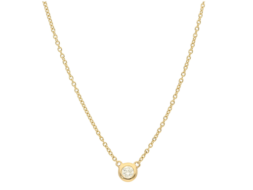[DNCK.00075293] SINGLE POLISHED BEZEL DIAMONDS BY THE YARD NECKLACE