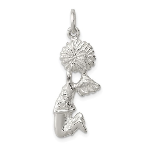 [FPEN.00075301] Sterling Silver Cheerleader Charm