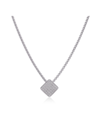 Taking Shapes Square Necklace with 14K Gold & Diamonds