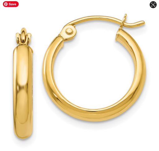 14k Polished Hoop Earring