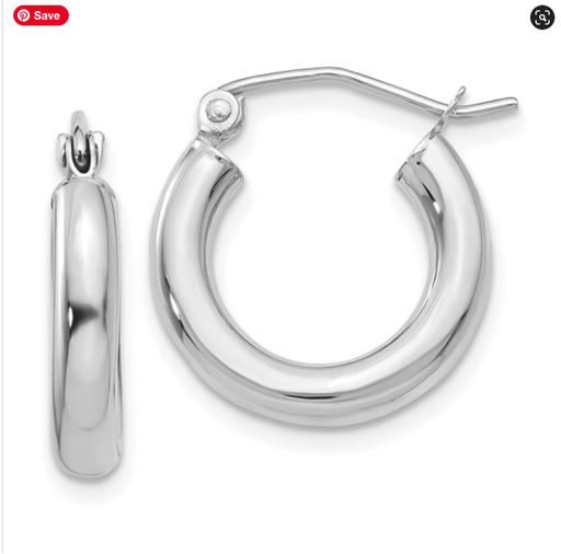 Polished 3mm Lightweight Tube Hoop Earrings