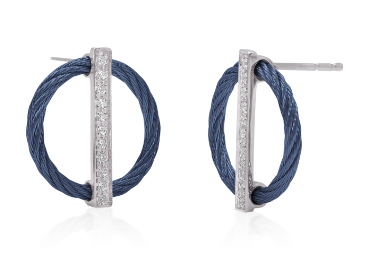 FULL CIRCLE EARRINGS WITH 18K GOLD & DIAMONDS