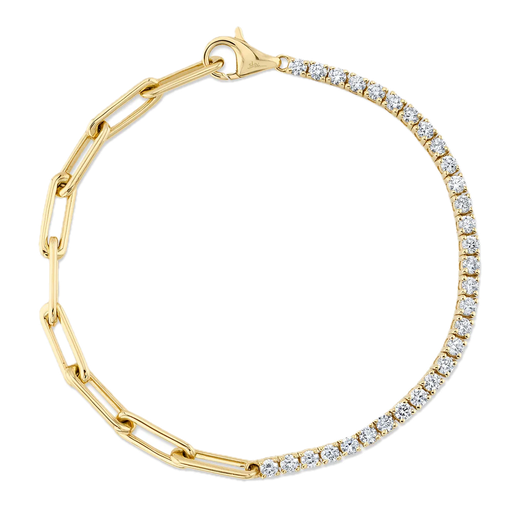 1.50ct Diamond Paper Clip Bracelet