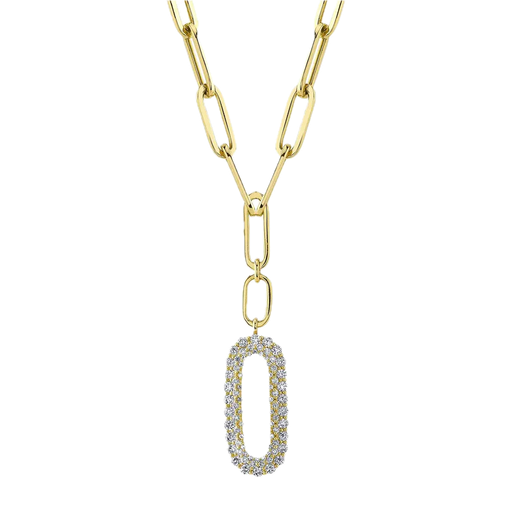 0.92CT DIAMOND PAPER CLIP LINK NECKLACE