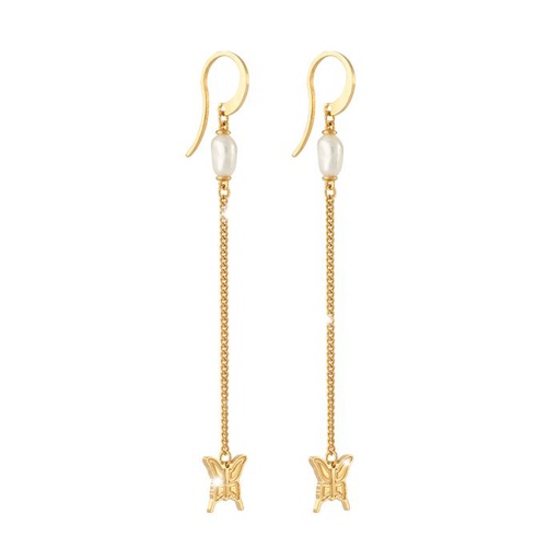 [FEAR.00076281] Single Pearl Drop Earrings