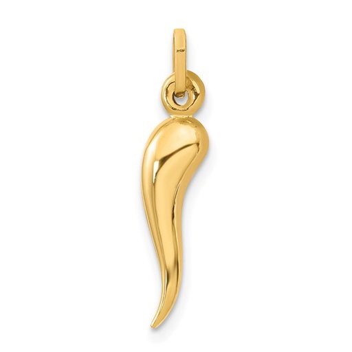 [FPEN.00076514] 14k 3D Italian Horn Charm