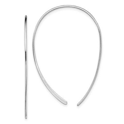 [FEAR.00076602] Sterling Silver Rhodium-plated Threader Earrings