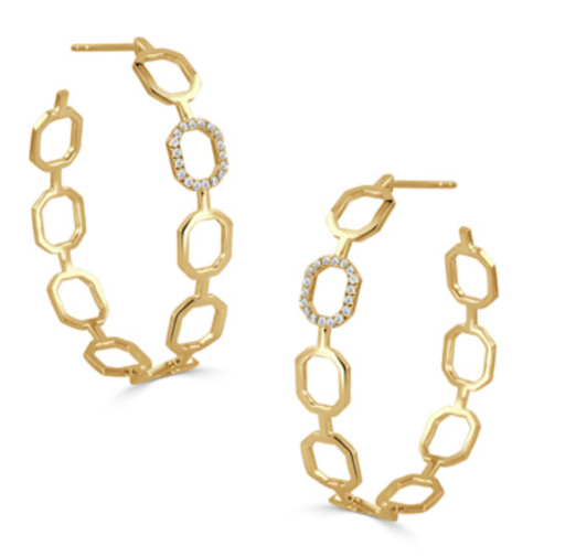 [GERR.00077247] DIAMOND EARRING IN SATIN FINISH