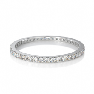 Prong Set .0075ct each Eternity Band