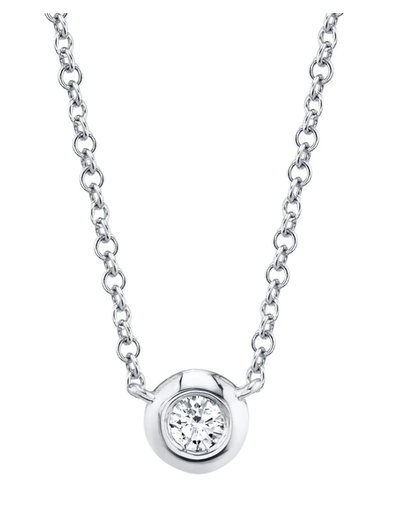 0.05CT DIAMOND BEZEL NECKLACE