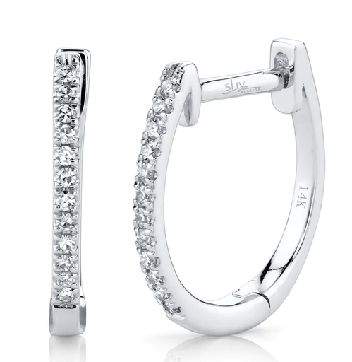 0.08CT DIAMOND HUGGIE EARRING