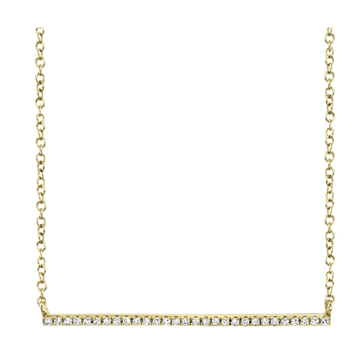 0.08CT DIAMOND BAR NECKLACE