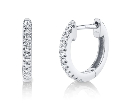 0.07 CT. CLASSIC DIAMOND HUGGIE EARRINGS - SMALL