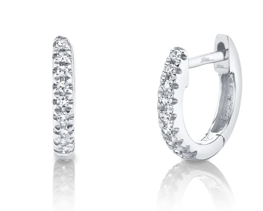 0.04 CT. CLASSIC DIAMOND HUGGIE EARRINGS - MINI