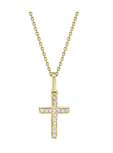 0.06CT DIAMOND CROSS NECKLACE
