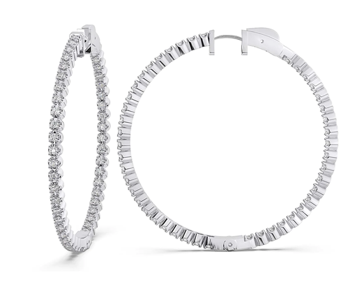 1 1/2 CTW INSIDE-OUT HOOP EARRINGS