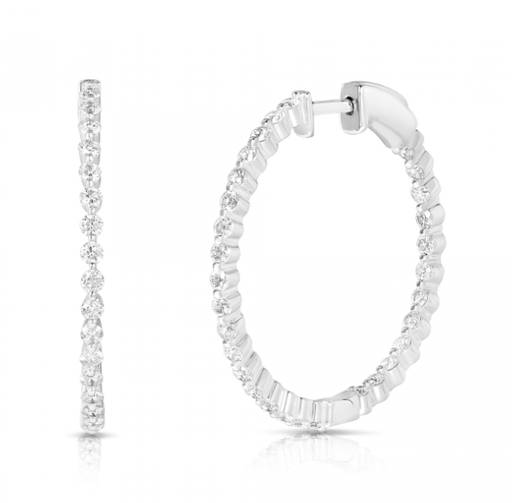 1 1/2 CT SHARED SINGLE PRONG HOOPS