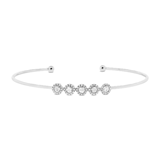 [FBRA.00078528] 0.39Ct WG Rose Cut Bangle