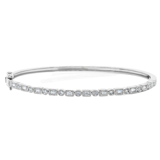 [FBRA.00078533] 0.56Ct Diamond Baguette Bangle