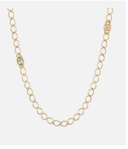 Cocktail Chanel necklace with colored stones