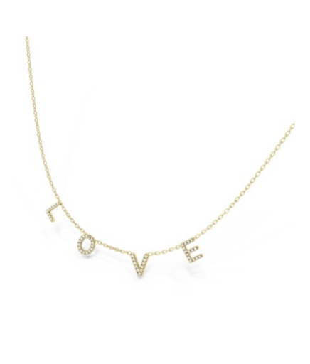 LOVE DIAMOND ACCENT NECKLACE 18"