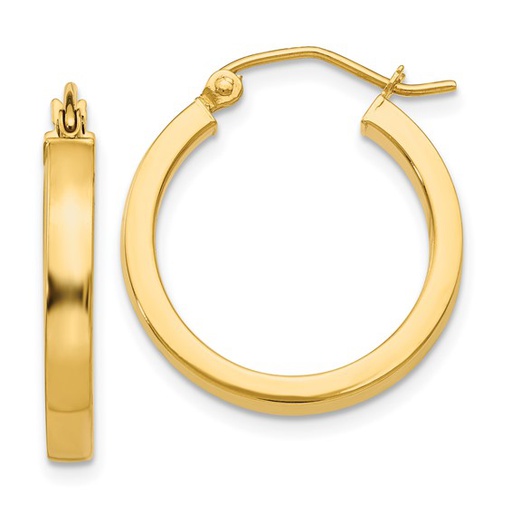 [GERR.00079131] 14k 2x3mm Square Tube Hoops