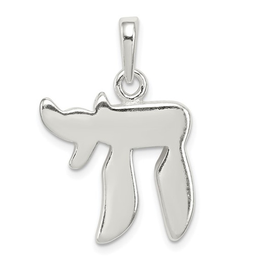 [FPEN.00079234] Sterling Silver Chai Pendant