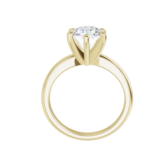 [GRNG.00079314] 18K Yellow 9x7 mm Oval Solitaire Engagement Ring Mounting