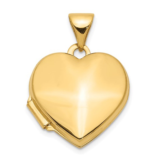 [GPND.00079362] 14k Plain 15mm Heart Locket