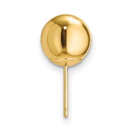 [GERR.00079446] 14ky 8mm Standard Weight Ball Post Earring Mounting