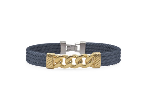 Cable & Yellow Cuban Link Bracelet