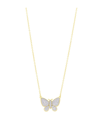 [FNEC.00079873] Butterflies in Bloom Pendant Necklace
