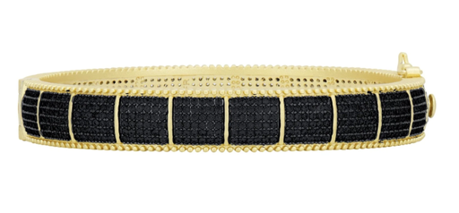 [FBRA.00079901] Industrial Finish Cobblestone Statement Hinge Bracelet