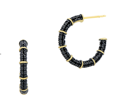 Industrial Finish Cobblestone Hoop Earrings