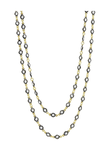 Faceted Stones Wrap Chain Necklace