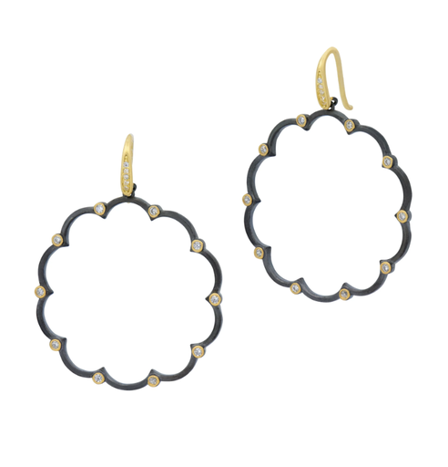 [FEAR.00080007] Signature Brooklyn in Bloom Open Hoop Earrings