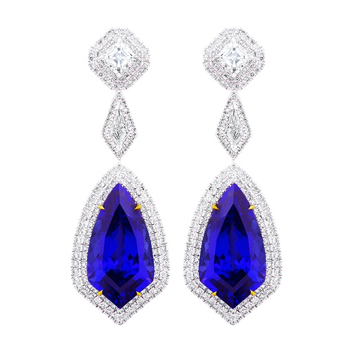 [GJER.00080076] Tanzanite Dangle Earrings