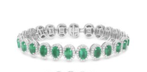 [DBRE.00080250] 9.59Ct Oval Emerald Eternity Bracelet