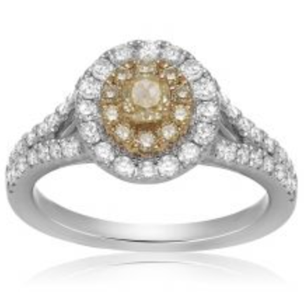 [DRNG.00080272] Fancy Yellow Diamonds With White Diamond Halo