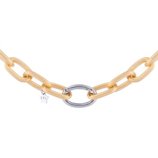 [FNEC.00080452] Dimpled Large Link Necklace