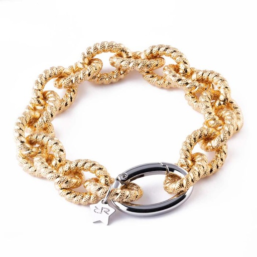 [FBRA.00080456] Striped Wave Mesh Bracelet
