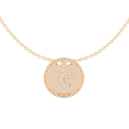 [GNCK.00080465] With You I Am Home Necklace