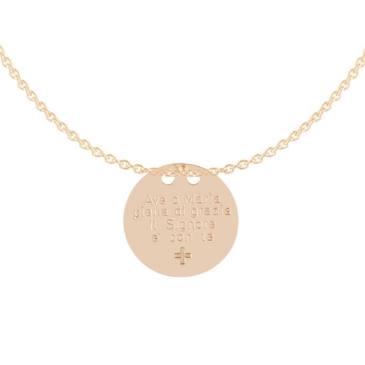 [GNCK.00080467] Hail Mary Full Of Grace The Lord Is With You Necklace