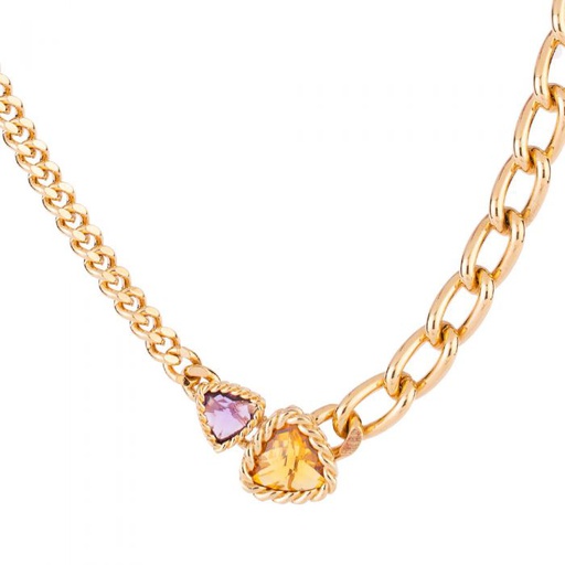 [FNEC.00080477] Multi Colored Stones set in Bronze