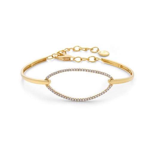 [DBRC.00080503] Open Oval Diamond Bangle