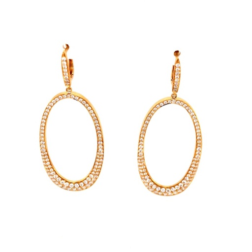[DERR.00080508] Long Oval Pave Diamond Earrings
