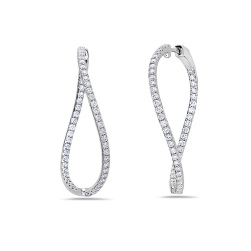 Wavy In and Out Hoops